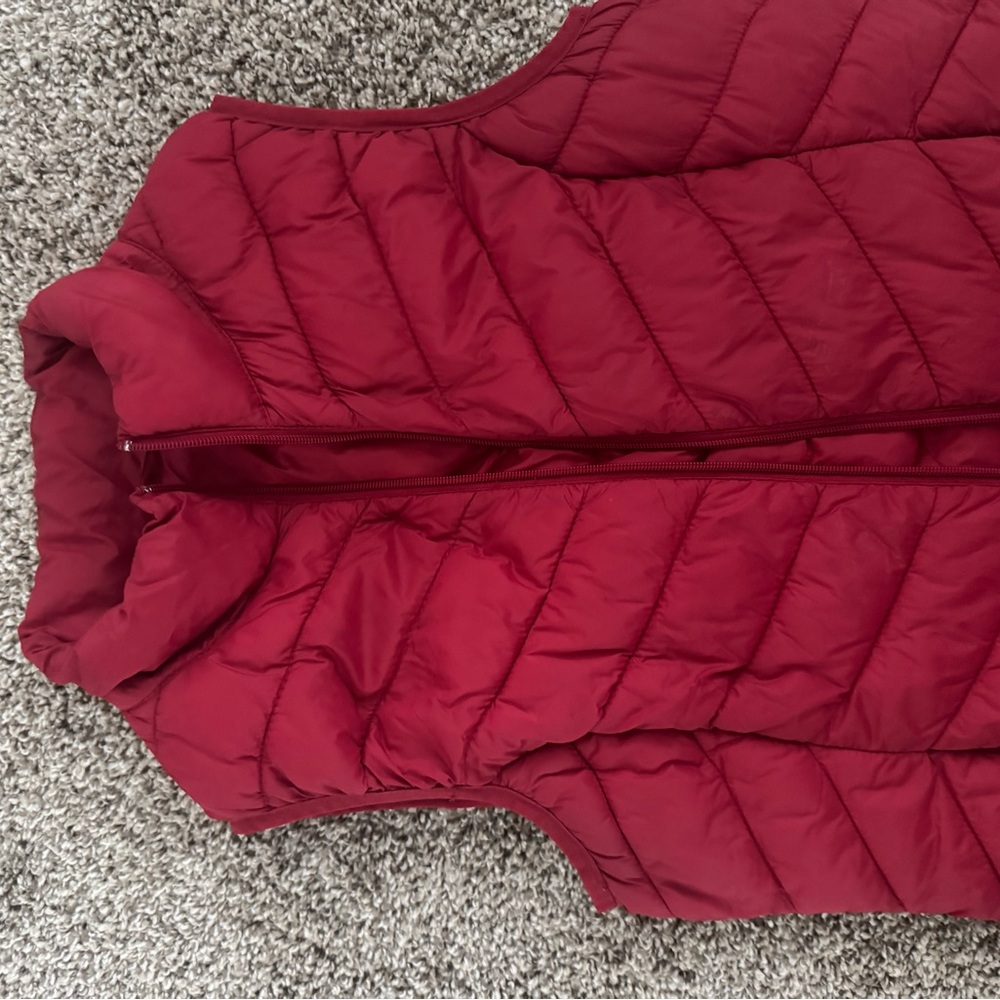 Primark Deep Red Quilted Puffer Vest